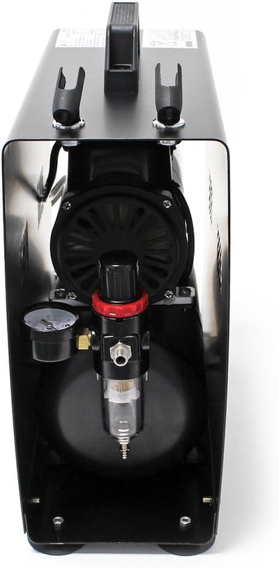 Airbrush Einzylinderkolbenkompressor AF189A mit Lufttank maximal Druck 6 bar