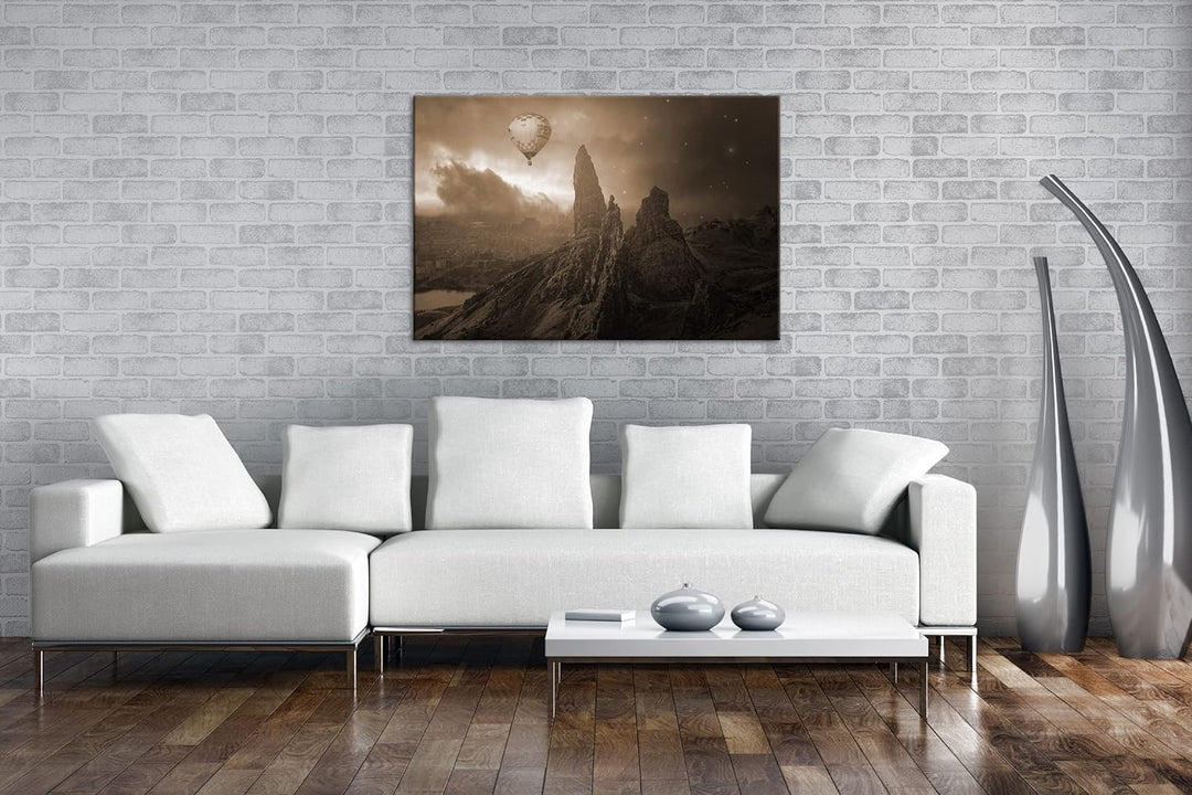 deyoli eine geheimnisvolle und düstere Welt Effekt: Sepia, Format: 80x60 als Leinwandbild, Motiv fer