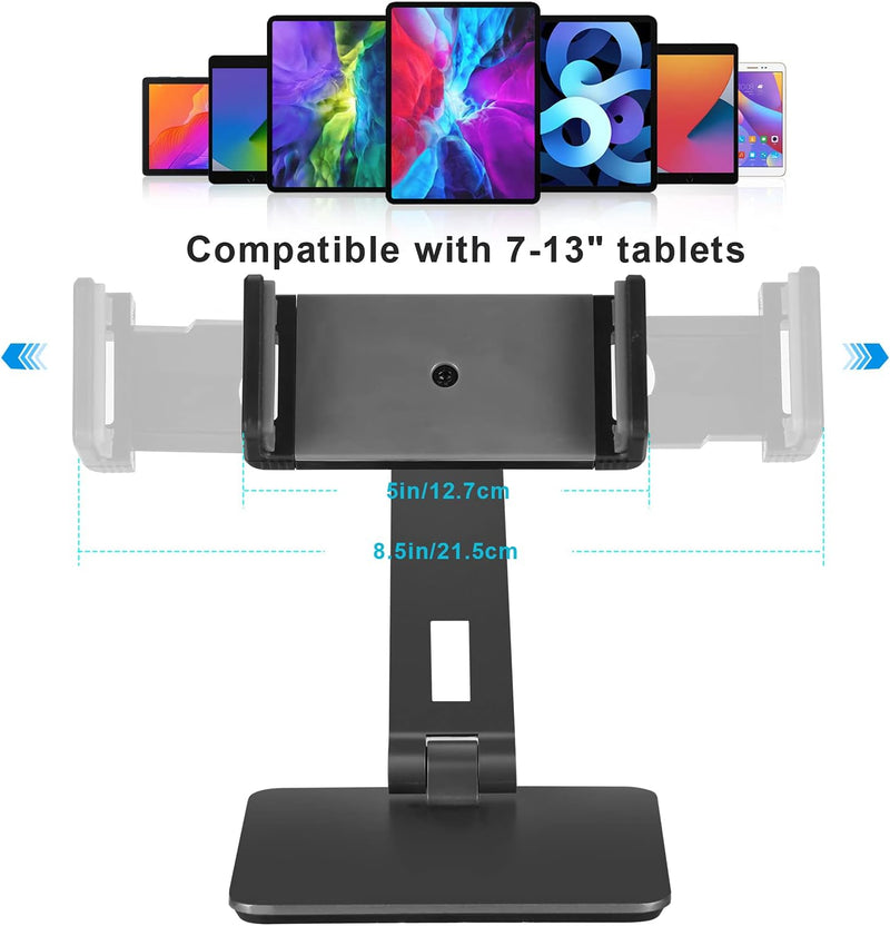 SHUOSUO Tablet Ständer Verstellbar & Faltbar, Schwerer Aluminium Tablet Halterung Halter Tisch, komp