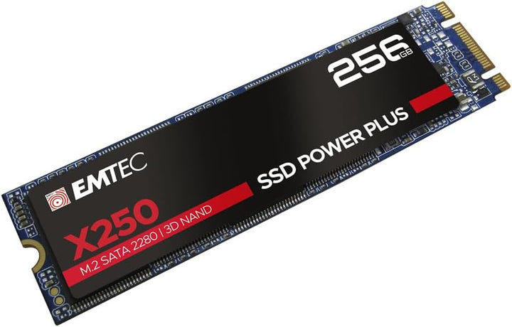 Emtec SSD M2 SATA x250 256GB Power Plus 3D NAND 256 GB, 256 GB
