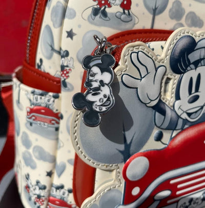 Loungefly Disney Mickey & Minnie Springtime Car Ride Mini Rucksack Exklusiv, Sepia, Mini, Mini Rucks