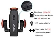 Andoer L4 PRO Video Kamera Slider Dolly Automatische mit Drahtlose Fernbedienung,1800mAh Akku 3 Gesc