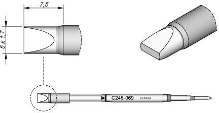 JBC C245069 Spezial-Lötspitze für T245