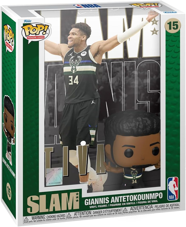 Funko Pop! NBA Cover: SLAM - Giannis Antetokounmpo A. - Vinyl-Sammelfigur - Geschenkidee - Offiziell