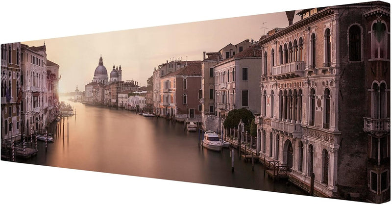 Bilderwelten Leinwandbild - Abendstimmung in Venedig - Panorama Quer, 40cm x 120cm, 40cm x 120cm