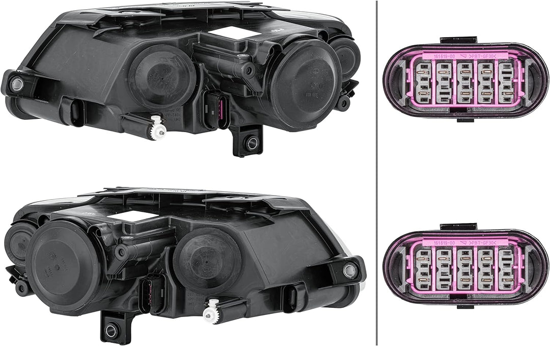 HELLA 1EL 247 014-831 DE/Halogen-Hauptscheinwerfersatz - 12V - Optischer Eindruck: schwarz - Referen