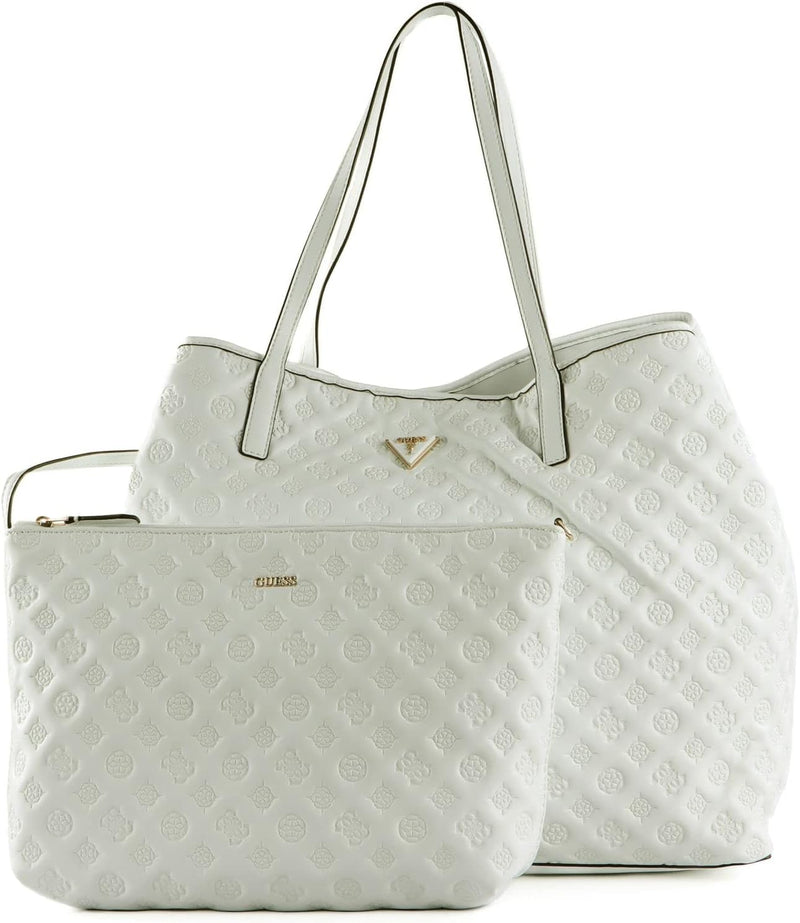 GUESS Damen Vikky Tote Bag Whi, Whi