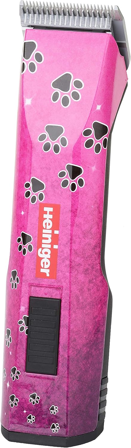Heiniger Haarschneidemaschine Saphir Pink SS Draht mit Kopf Nr. 10, Zwei Akkus