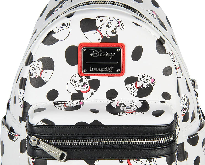 Loungefly Disney 101 Dalmatians Spots and Pups Lucky Penny Patch Allover Print Mini Backpack