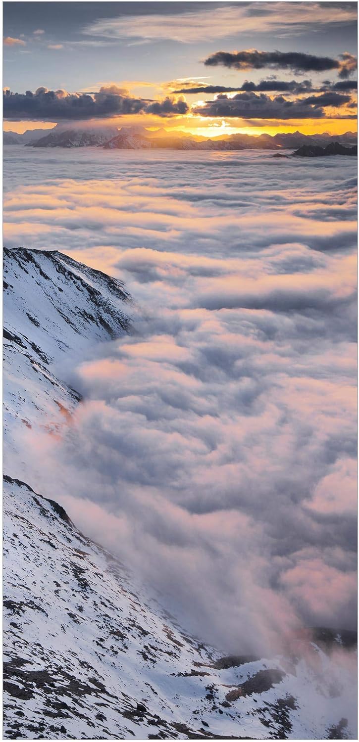 Raumteiler Blick über Wolken und Berge 250x120cm ohne Halterung 250 x 120cm ohne Halterung, 250 x 12