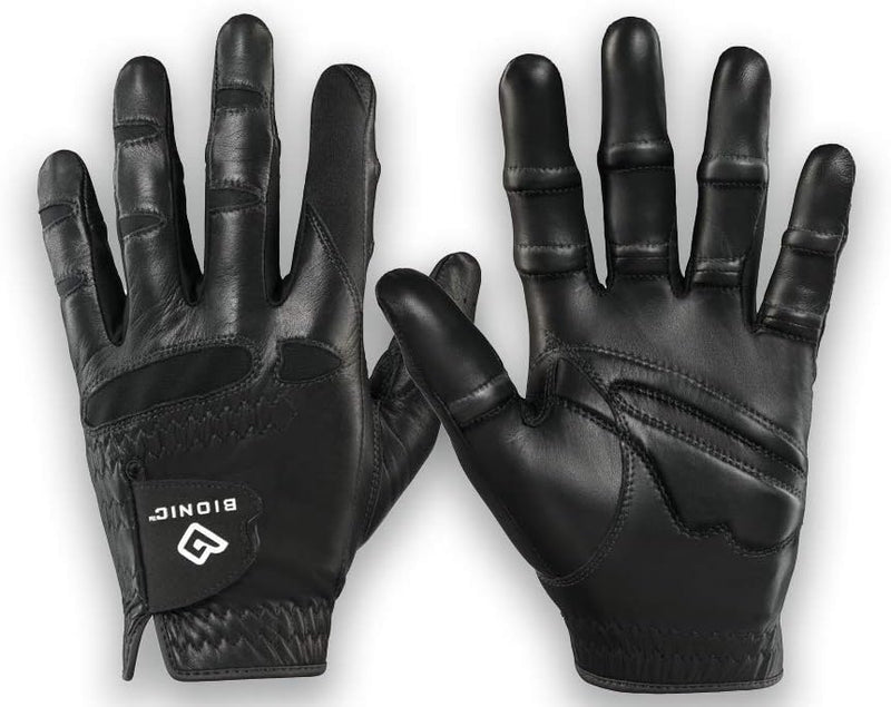 BIONIC Herren StableGrip mit NaturalFit Golfhandschuh, Schwarz (M/L, Links)