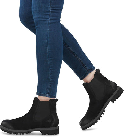 Tamaris Damen Chelsea Boots, Frauen Stiefeletten 36 EU Schwarz Black Uni, 36 EU Schwarz Black Uni