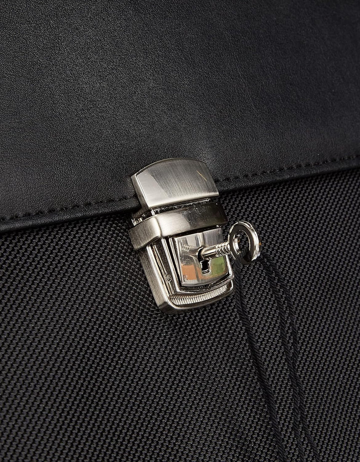 Wedo 585201 Aktentasche Elegance (mit Schultergurt abschliessbares Metallschloss) schwarz