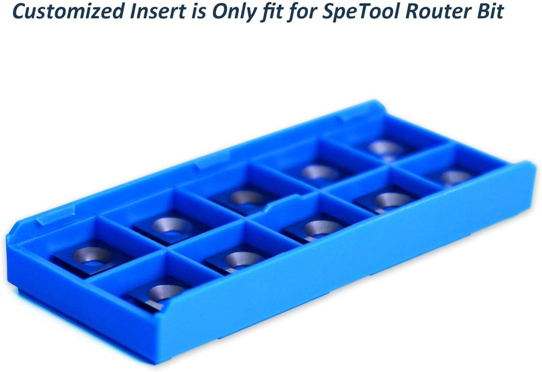 SpeTool 10pcs 12 MM x 12 MM x 2.2 MM Carbide Insert Replacement for Insert Router Bit