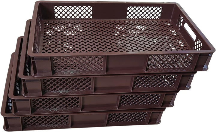 kanister-vertrieb® 4er SET Bäckerkisten 600x400x90mm, Bäckerkiste, Brotkiste, Brotkörbe, Brötchenkis