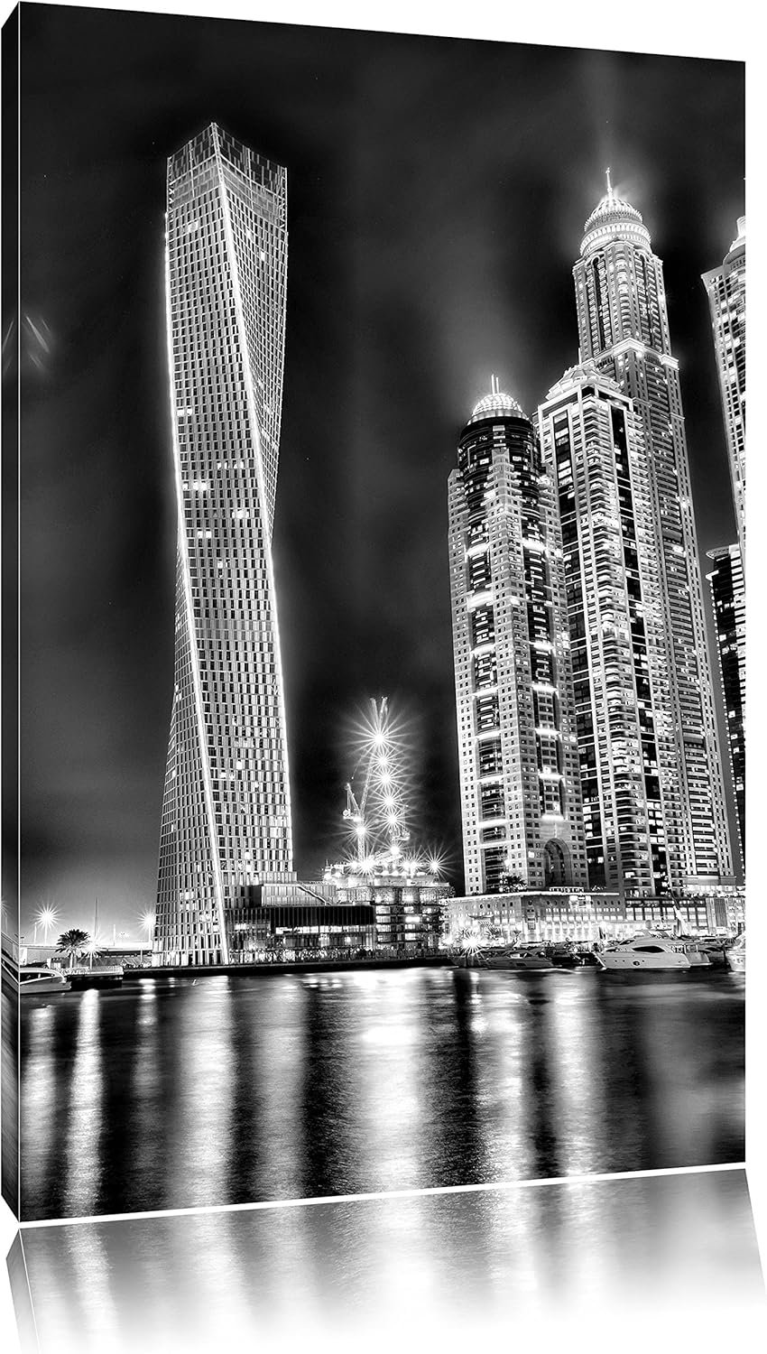 Pixxprint Dubai Burj al Arab als Leinwandbild/Grösse: 100x70 / Wandbild/Kunstdruck/fertig bespannt,