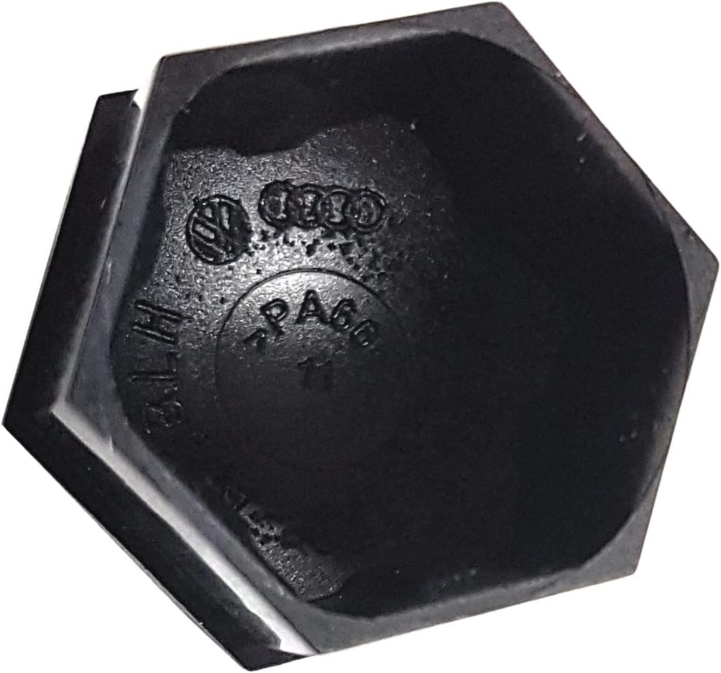 Skoda 000071215N01C Abdeckkappen Radschrauben Radschraubenkappen, schwarz matt