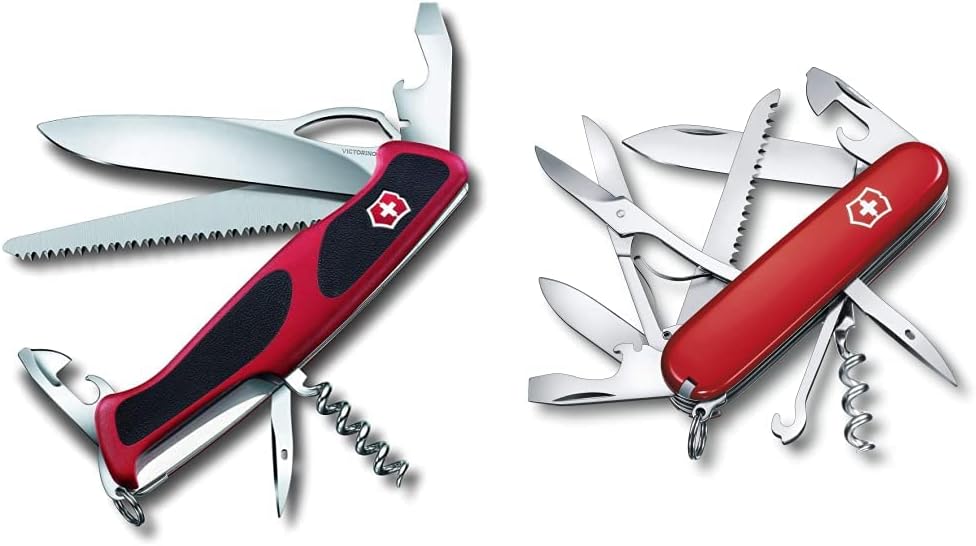 Victorinox Taschenmesser Ranger 79 M Grip, 130 mm, rot/schwarz &, Taschenmesser, Huntsman, 91 mm, ro