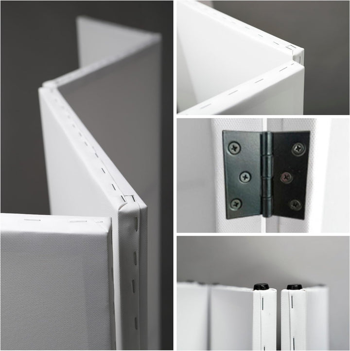 Trennwand 5 TLG Bedruckt auf Leinwand beidseitig Muscheln Beige 180x175 cm beidseitig 180x175 cm Bei