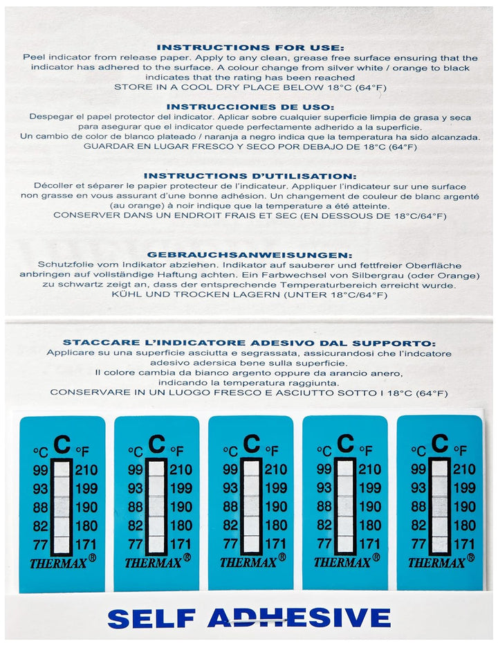 neoLab 3-1913 Temperatur-Messstreifen, 77 Grad C bis 99 Grad C (10-er Pack)