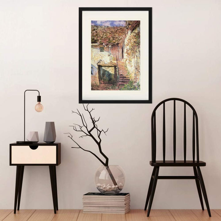 1art1 Claude Monet Poster Die Treppe, 1878 Gerahmtes Bild Mit Edlem Passepartout | Wand-Bilder | Im