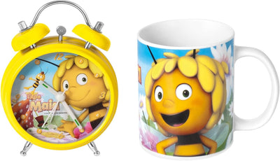 Disney Ape Maia Wecker mit Tasse, Porzellan/Kunststoff, Vielfarbig, 2 Stück