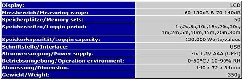 Lärmdosimeter Dosimeter Lärm-Messung Lärmgutachten Schallpegelmessgerät Schallpegelmesser Datenlogge