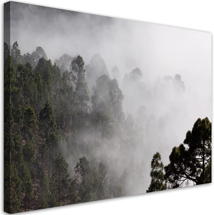 Feeby Leinwand Bilder - Natur - Wald - 120x80 cm- Deko Wohnzimmer - Wandbilder Schlafzimmer - Deko A