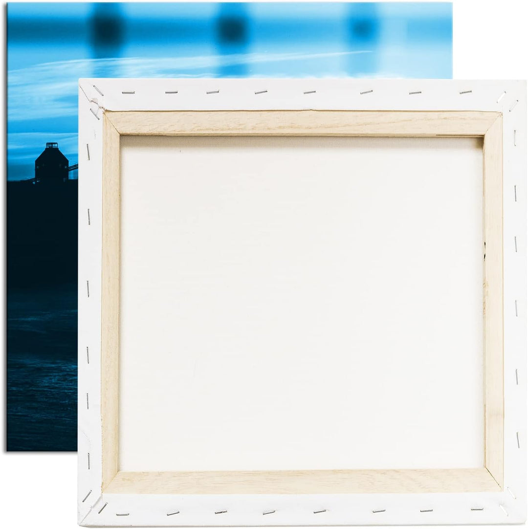 deyoli taumhafte Hängebrücke Format: 60x60 cm als Leinwandbild Effekt: Monocrome Blau, Motiv fertig