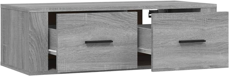 Tidyard TV Schrank TV Board Hängend mit 2 Schubladen TV Lowboard Fernseherschank für Wohnzimmer Holz