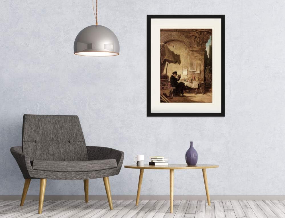 1art1 Carl Spitzweg Poster Der Antiquar, 1847 Gerahmtes Bild Mit Edlem Passepartout | Wand-Bilder |