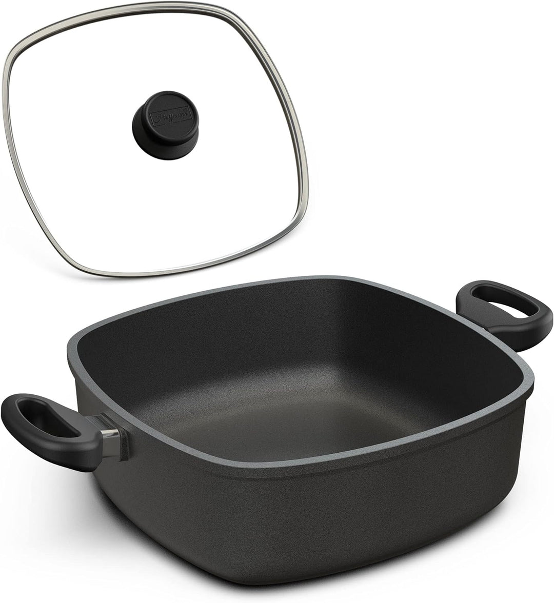 Hoffmann Schmorkasserolle 28x28 cm Induktion Viereckpfanne I Made in Germany I Servierpfanne Eckig I