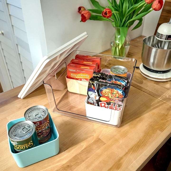 iDesign Aufbewahrungsbox mit 4 Trennboxen, Vorratsbehälter by Rosanna Pansino, Plastikbox aus recyce
