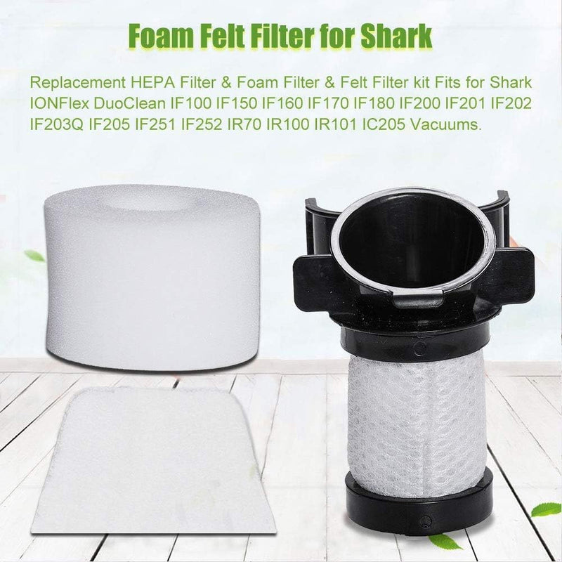 Carkio HEPA-Schaumstoff-Filter, weiche Bürstenrolle, Ersatz für Shark IonFlex DuoClean Staubsauger I