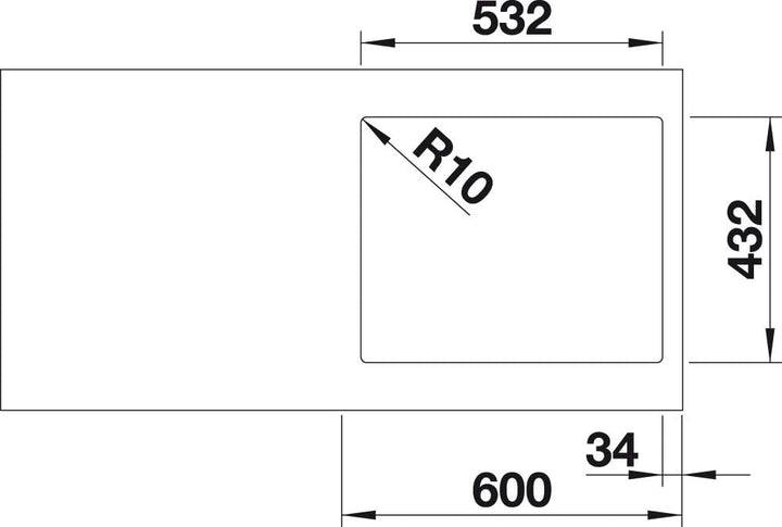 BLANCO SUBLINE 500-IF SteelFrame | SILGRANIT anthrazit | Einbauart: Einbau von Oben & Flächenbündig