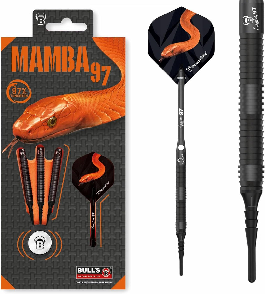 Bull's Mamba M5 Dart, Schwarz, 18 g