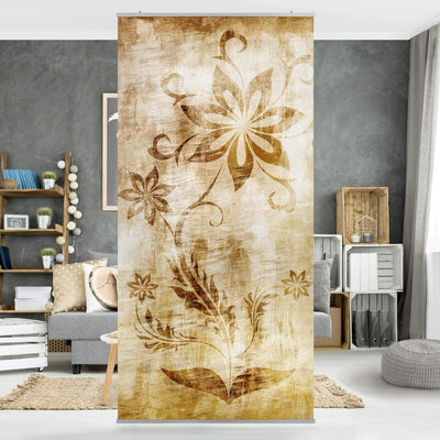 Bilderwelten Raumteiler Wooden Flower 250x120cm ohne Halterung 250x120cm without hanger, 250x120cm w