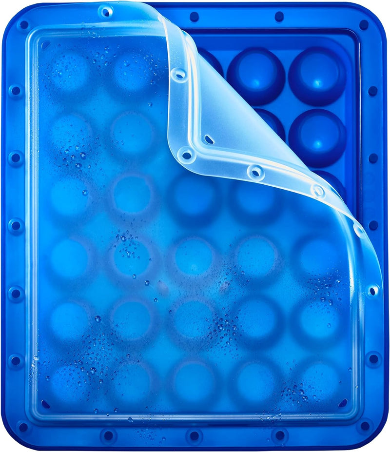 Lurch 240775 Ice Former Arctic Kugel 3cm blau Eiswürfelform für 30 Eiswürfel mit transparentem Decke