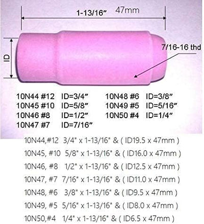 RIVERWELD WIG Gas Objektiv Verbrauchsmaterial Passen WP DB SR 17 18 26 WIG Schweissbrenner 51 Stück