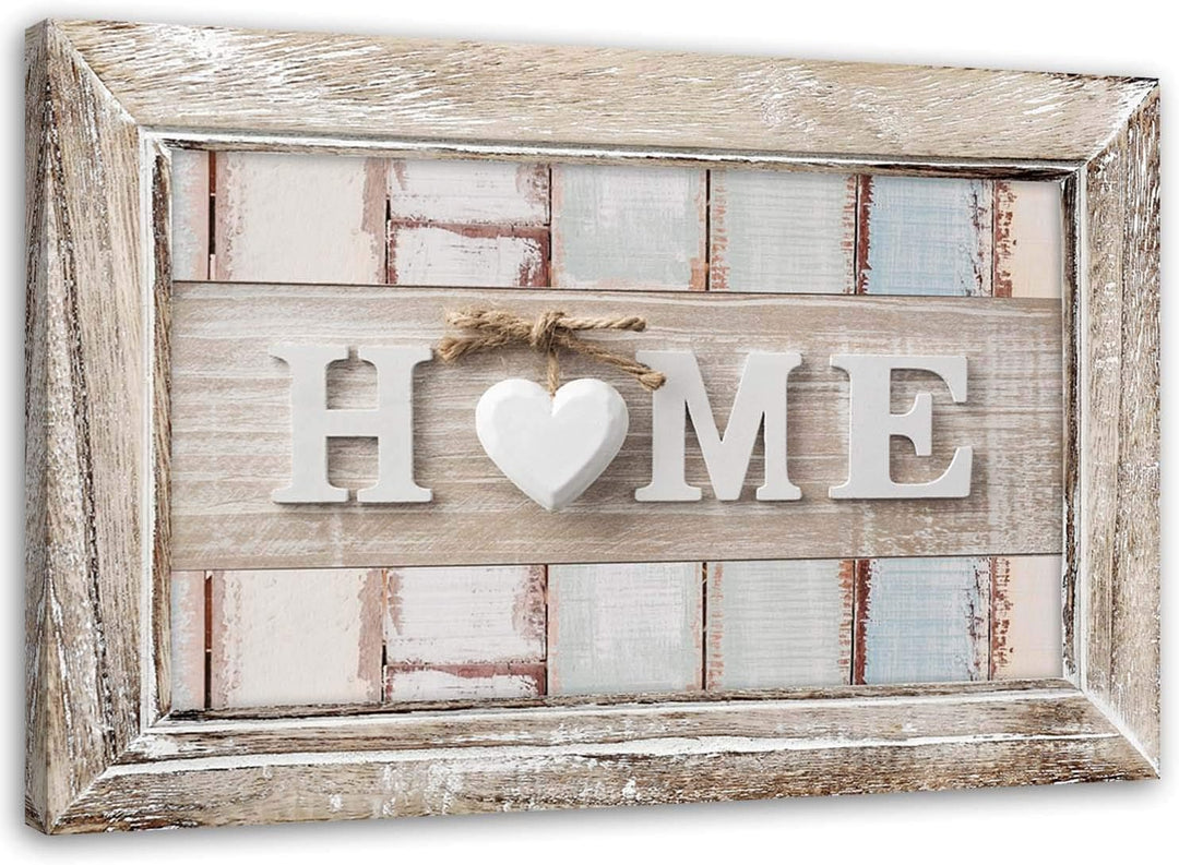 Feeby Bild auf Vlies Leinwand Haus Rustikal 90x60 cm Kunstdruck Modern Wandbilder Deko Flur Wohnzimm