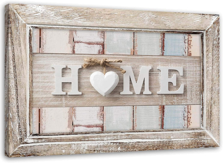 Feeby Bild auf Vlies Leinwand Haus Rustikal 90x60 cm Kunstdruck Modern Wandbilder Deko Flur Wohnzimm