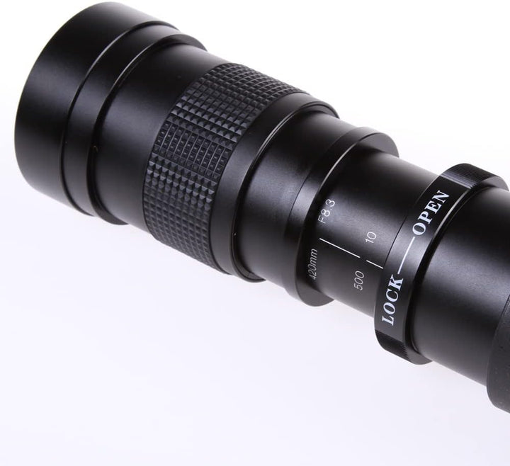 Hersmay 420-800 mm F/8.3-16 EF/EFS Teleobjektiv Zoomobjektiv Manueller Fokus Superteleobjektiv für C