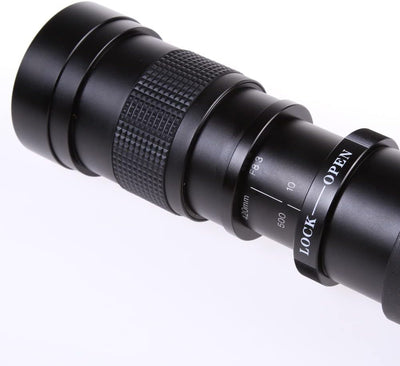 Hersmay 420-800 mm F/8.3-16 EF/EFS Teleobjektiv Zoomobjektiv Manueller Fokus Superteleobjektiv für C