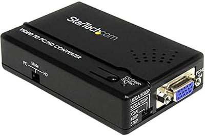 StarTech.com Composite und S-Video auf VGA Video Konverter mit Scaler - VGA zu RCA (YPbPr) Adapter -
