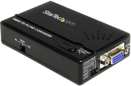 StarTech.com Composite und S-Video auf VGA Video Konverter mit Scaler - VGA zu RCA (YPbPr) Adapter -