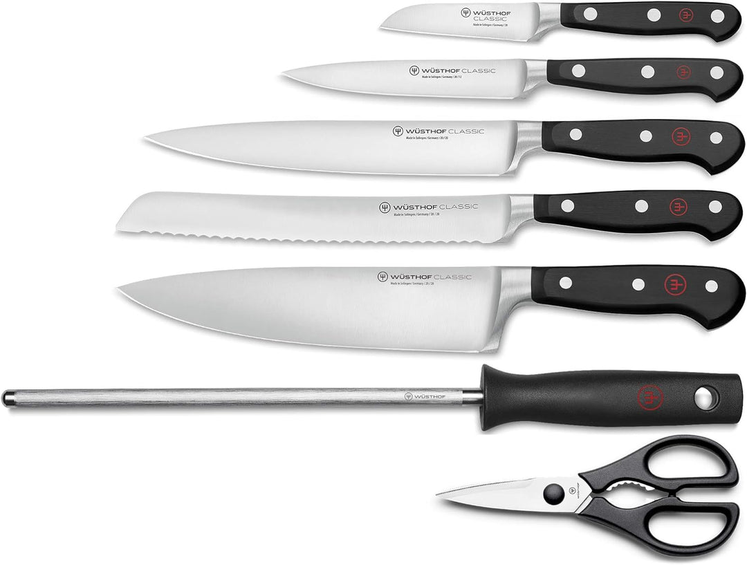 WÜSTHOF Classic Messerblock mit 7 Artikeln 7-teilig Helle Buche, 7-teilig Helle Buche