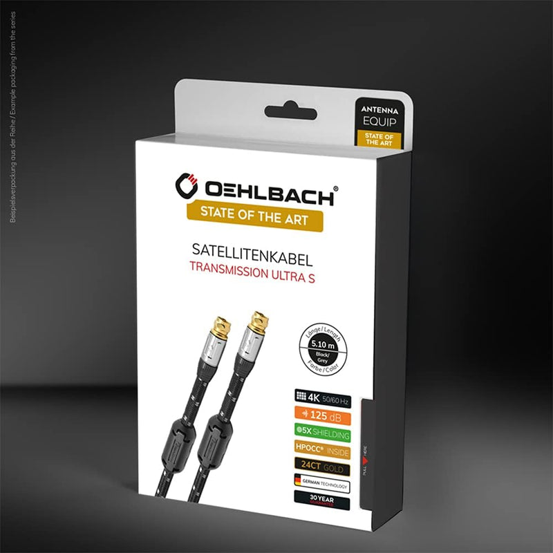 Oehlbach XXL Transmission Ultra S - High End HPOCC Sat-Kabel, Antennenkabel für Satellit und Sky Rec