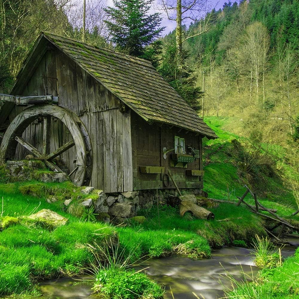 Feeby Vlies Leinwandbild Offenes Fenster 3D-Illusion 90x60 cm Druckbild Wandbild Wanddekoration Deko