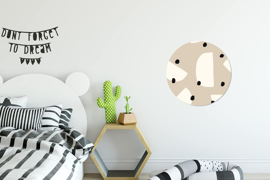 MuchoWow Wandbild Rund Wanddeko Deko Wohnzimmer Bilder 30x30 cm Pastell - Abstrakt - Design, 30x30 c