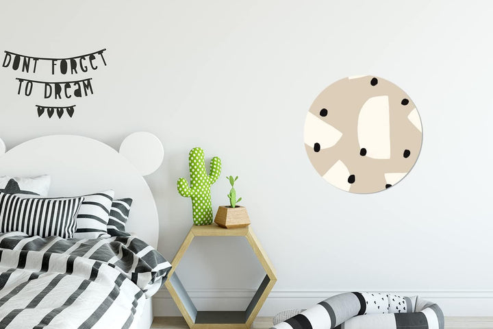 MuchoWow Wandbild Rund Wanddeko Deko Wohnzimmer Bilder 30x30 cm Pastell - Abstrakt - Design, 30x30 c